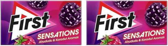 First Sensations Ahududu & Karadut Aromalı Sakız 27 gr 2li paket