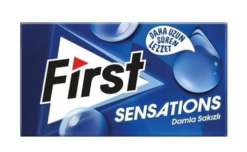 First Sensations Damla Sakızı Aromalı Şekersiz Sakız 27 Gr 12 Adet Paket