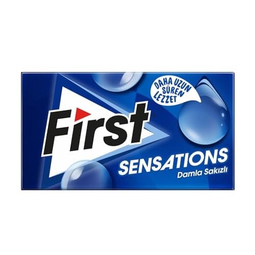 First Sensations Damla Sakızı Aromalı Şekersiz Sakız 27 Gr 12 Adet Paket