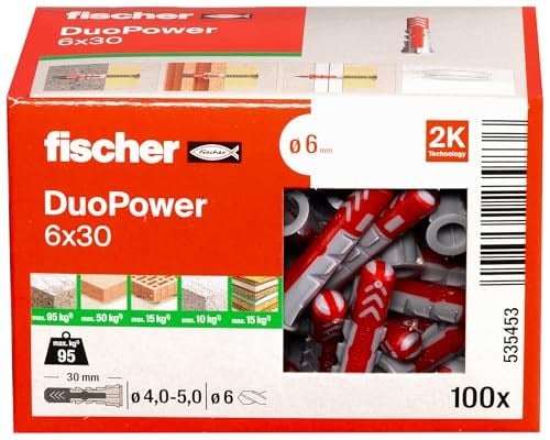 Fischer Duopower 6x30 Dübel 100 adet