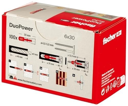 Fischer Duopower 6x30 Dübel 100 adet