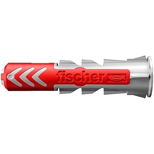 fischer PROFI-BOX DUOPOWER, 132 dübelli dübel kutusu (60 adet 6 x 30, 60 adet 8 x 40, 12 adet 10 x 50), evrensel dübel, pratik set, amatör ve profesyoneller için dübel kutusu, vidasız