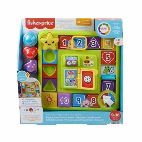 Fisher-Price Köpekçiğin Oyun İstasyonu Fisher-Price Müzikli Canlandırma Masa Oyunu Bebek Oyuncağı, Eğlen ve Öğren Köpekçikin Oyun İstasyonu, Çok Dilli Versiyon HRB70