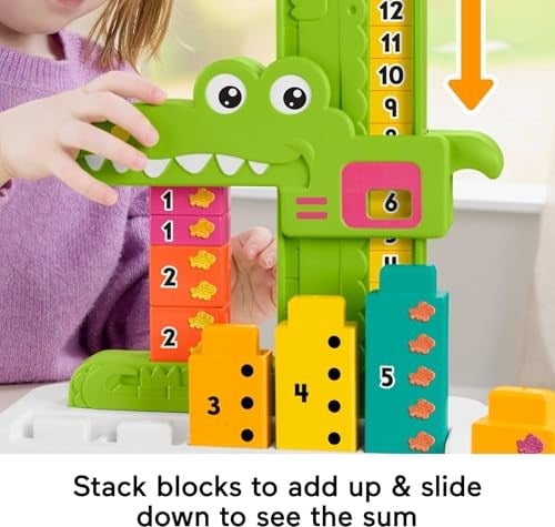 Fisher-Price Matematikçi Timsah Fisher-Price Matematikçi Timsah, okul öncesi çağdaki çocuklar için eğitici oyuncak ve üst üste dizilebilir 10 blok JCT13