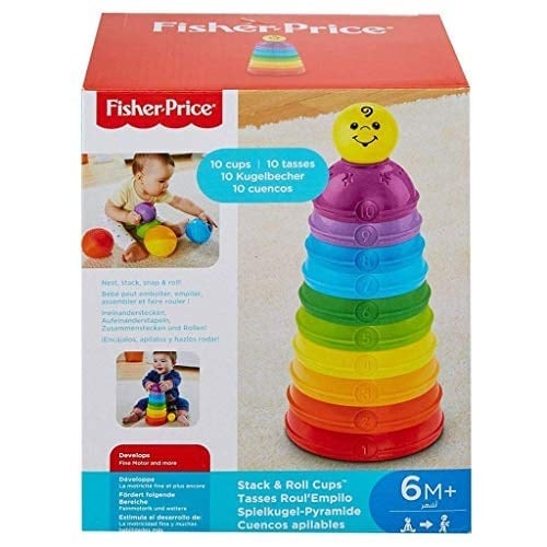 Fisher-Price Numaralı Kaplar Fisher-Price Numaralı Kaplar, İç içe Geçebilir 10 Renkli Kap, 5 Adet Topa Dönüşür W4472 W4472