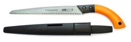 Fiskars Ahşap Testeresi Yeşil, Sabit Bıçak, Plastik Kılıf Dahil, Düz Kesim, Bıçak Uzunluğu: 33 cm, Paslanmaz Çelik Bıçak, Siyah/Turuncu, SW84, 1001620