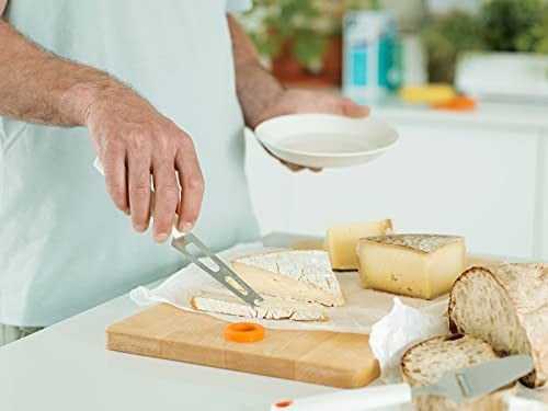 Fiskars peynir bıçağı, toplam uzunluk: 24 cm, yüksek kaliteli çelik/plastik, beyaz, fonksiyonel form, 1015987