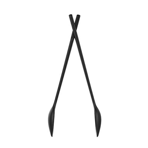 Fiskars Pratik salata çatal bıçak takımı, kaşık veya pense olarak kullanılabilir, uzunluk: 29 cm, plastik, fonksiyonel şekil, siyah, 1014434