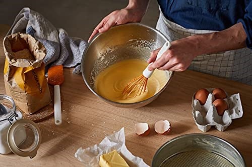 Fiskars Silikon kaplamalı telleri ile çırpma telleri, uzunluk: 29,7 cm, plastik/silikon, turuncu/beyaz, fonksiyonel şekil, 1023613
