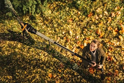 Fiskars Zürafa kesme seti, Bypass teleskopik kesme zürafası, çelik bıçak/alüminyum sap, 2,4-4 m, UPX86 ve adaptörlü ağaç testeresi, sertleştirilmiş çelik, 46 cm, 1023634