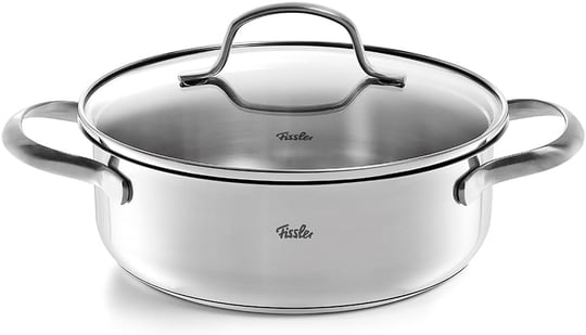 Fissler San Francisco/Paslanmaz Çelik Kızartma Tenceresi (2,1 L - Ø 20 cm) Cam Kapaklı Kızartma Tenceresi, Dökme Kenarı, Enerji Tasarruflu - İndüksiyonlu - Seçenekler: 1,2 L - Ø 16 cm, 2,1 L - Ø 20 cm