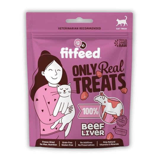 fitfeed Freeze-Dried Çiğ Dana Ciğer Kedi Ödül Maması 40g