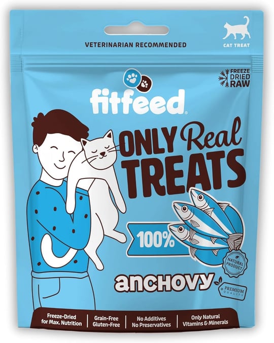 fitfeed Freeze-Dried Çiğ Hamsi Kedi Ödül Maması 40g