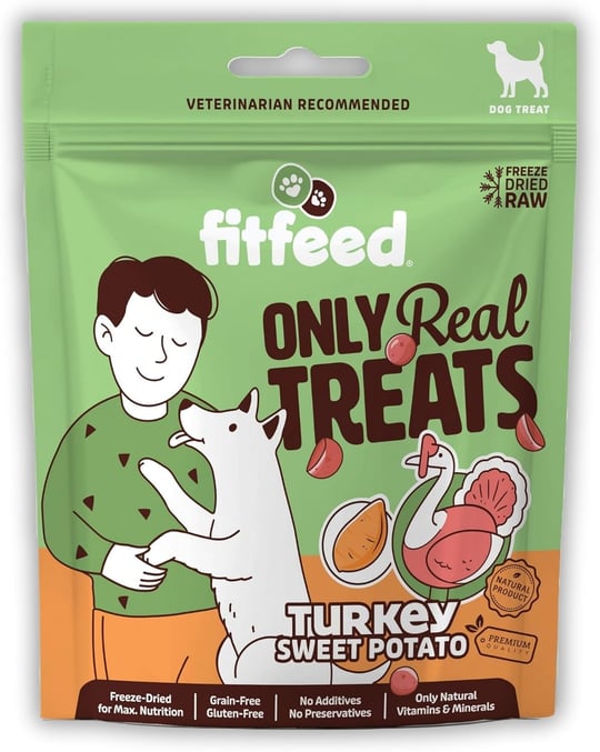 fitfeed Freeze-Dried Çiğ Hindi&Tatlı Patates Köpek Ödül Maması 40g