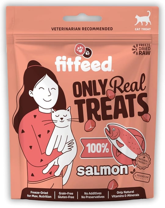 fitfeed Freeze-Dried Çiğ Somon Kedi Ödül Maması 40g