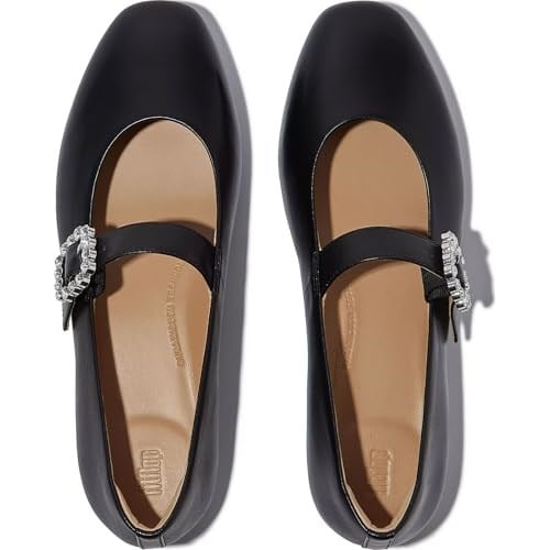 Fitflop Bayan Delicato Crystal-Buckle Leather Mary Jane ayakkabı