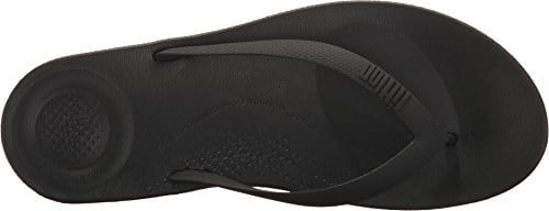 Fitflop Erkek iQushion Ergonomik Parmak Arası Terlik Açık Burun Sandalet, siyah, eu