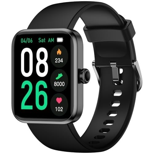 Fitness İzleyici Saat, Kalp Atış Hızına Sahip Adım İzleyici, Kan Oksijen Uyku Monitörü, 5ATM Su Geçirmez Pedometre, Adım Kalori Sayacı, Spor için Sağlık Fitness İzleyici, Kadın Erkek Aktivite