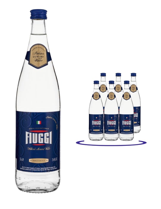 FIUGGI Sparkling(Gazlı) Doğal Mineralli Su 750 ML x 6