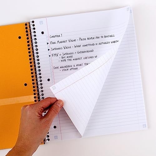 Five Star Spiral Defter + Çalışma Uygulaması, 2li Paket, 1 Konu, Kolej Çizgili Kağıt, Mürekkep Kanaması ile Mücadele, Suya Dayanıklı Kapak, 2,5 cm x 11 inç, 100 Yaprak, Siyah, Yeşil (820187)