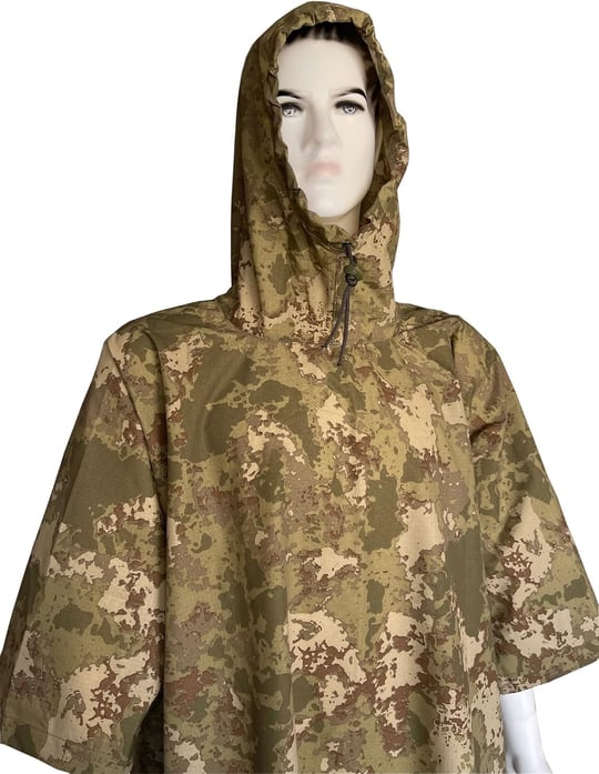 Flaş Tactical Erkek Yeni Tip TSK Kamuflaj Panço Yağmurluk