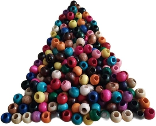 Flea Market 10 Mm Karışık Renkli Ahşap Boncuk, SlnKarısık10mm