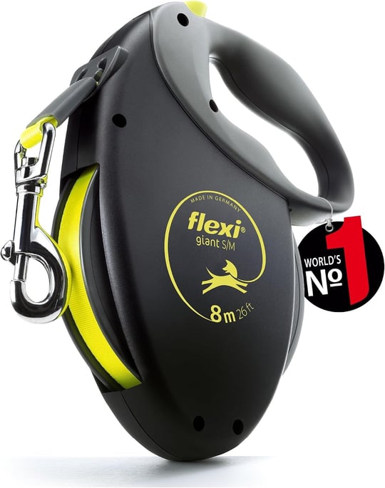 Flexi Giant Medium 8 m Şerit Otomatik Köpek Gezdirme Tasması - Seçenekler: Medium - 8 m - max 25 kg, Extra Small - 10 ft...