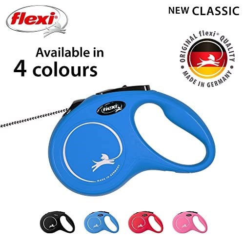 Flexi New Classic S Beden Mavi 5MT İpli Tasma - Seçenekler: Extra Small (3 m), Extra Small (3 m) (2 Pack), Small (5 m)...