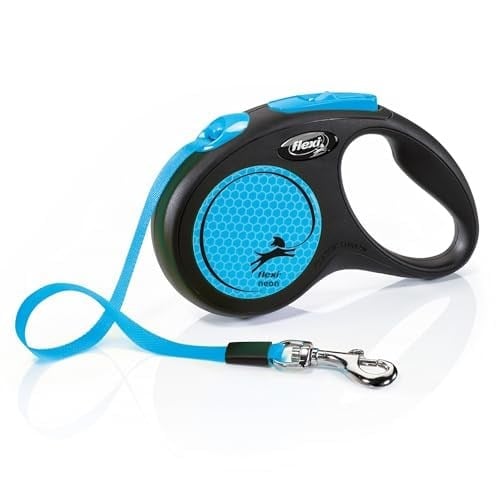 Flexi New Neon S Beden Mavi 5MT Şerit Tasma