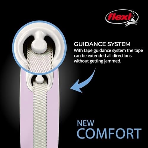 FLEXI Yeni Konfor Geri Çekilebilir Köpek Tasması (Tape), Ergonomik, Dayanıklı ve Dolaşmayan Evcil Hayvan Yürüyüş Tasma 55 lbsye K - Seçenekler: XS, 10 ft, Small - 16 ft, Medium - 16 ft, Large - 16 ft