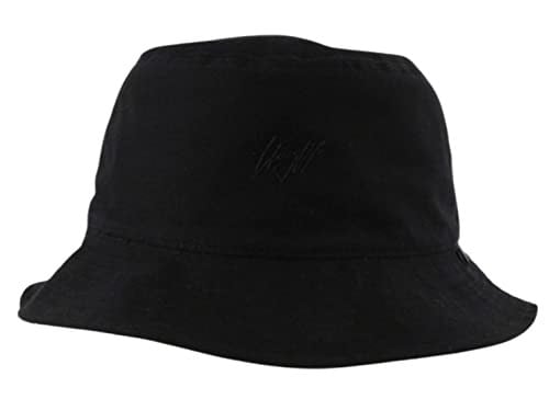 Flipper Thuglife Logo Baskılı Ters Çevrilebilir Pamuk Sun Boonie Kova Şapka Erkek Kadın Üniseks Kpop Kore Tarzı (Tamamen Siyah, L~XL (23
