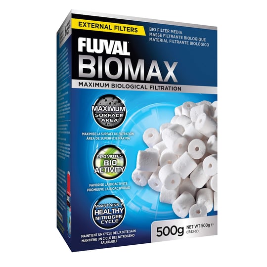 Fluval Biomax, organik halkalar, karmaşık gözenek sistemli, faydalı bakteriler için, tatlı ve deniz akvaryumları için, 500 g