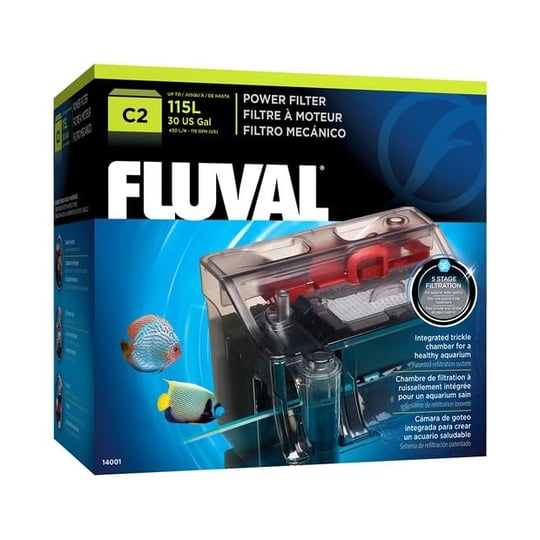 Fluval C2 Clip-On 5 kademeli akvaryum filtresi, dış filtre, 38-115l - Seçenekler: C4, 38-115l, 75-190l