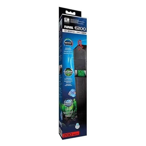 Fluval Elektrikli ısıtıcı, akvaryum ısıtıcı, 250 lye kadar akvaryumlar için, 200 W