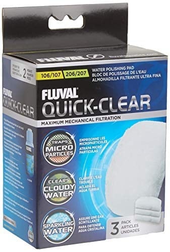 Fluval Quick-Clear Su Parlatma Pedleri, Akvaryumlar için Mekanik Filtre Ortamı, 3lü Paket, A242