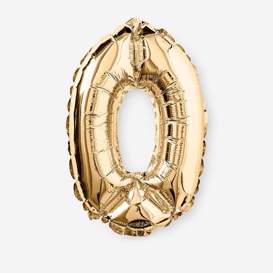 Flying Tiger Copenhagen 0 Numaralı Gold Folyo Balon