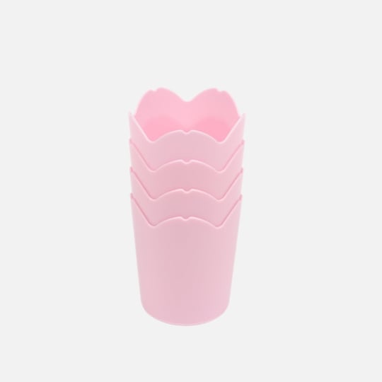 Flying Tiger Copenhagen 4lü Pembe Çiçek Şeklinde Plastik Bardak