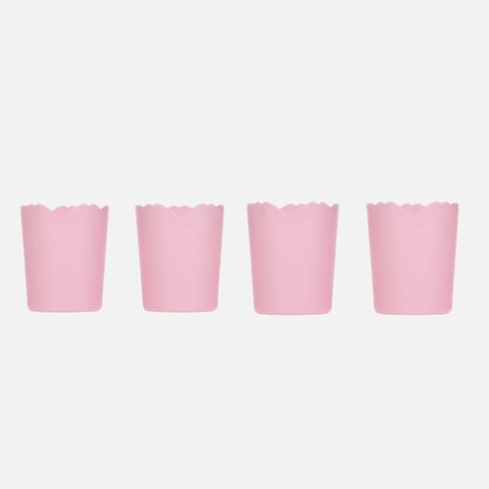 Flying Tiger Copenhagen 4lü Pembe Çiçek Şeklinde Plastik Bardak