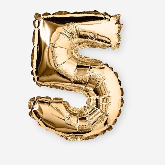 Flying Tiger Copenhagen 5 Numaralı Gold Folyo Balon