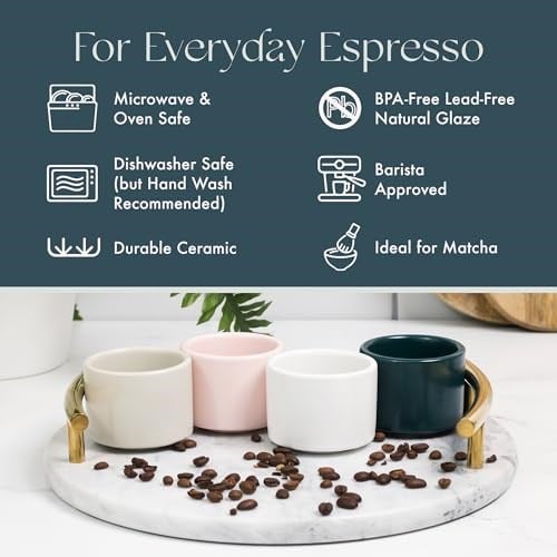Folk Ceramics Leonard Seramik Espresso Bardakları | 2li Set, 85 ml, Mat Siyah | Espresso için Modern İstiflenebilir Demitasse Kupalar | Kalın Duvarlı, Sapsız, Dayanıklı, Bulaşık Makinesi ve