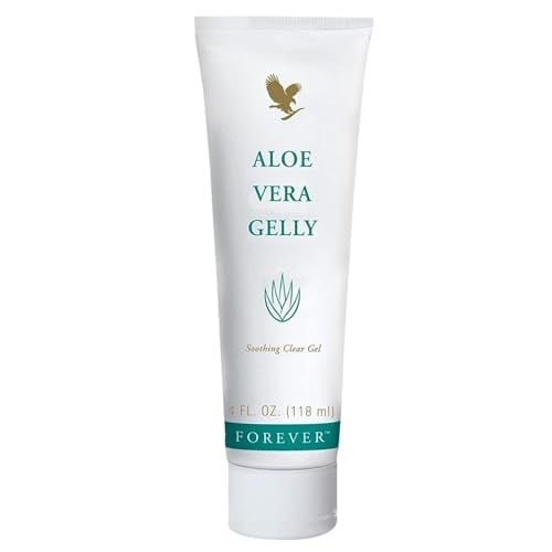 Forever Living - Aloe Vera Gelly - Saf Aloe Jel, Yatıştırıcı ve Nemlendirici Cilt, Lekelenmez ve Hızlı Emici, Vegan ve Glutensiz, 4 fl oz