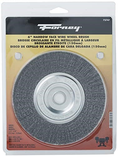 Forney 72747 Tel Tezgah Tekerlek Fırçası, 1/2 İnç ve 5/8-İnç Çardak ile İnce Kıvrımlı, 6 inç x 0,008 inç