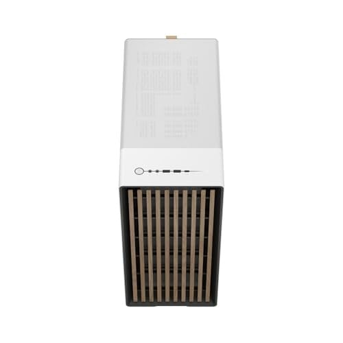 Fractal Design North Chalk White TG Clear | İki adet 140 mm fan önceden yüklenmiş, USB-C, 355 mmye kadar grafik kartı, mükemmel hava akışı