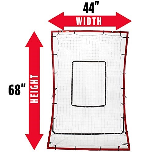 Franklin Sports Beyzbol Geri Tepme ve Atış Geri Döndürme Ağı - Atış Geri Dönüş Eğitmeni + Bağlanabilir Atış Hedefli Geri Tepme Ağı - Yerden ve Yüksek Atışlar İçin - Seçenekler: 68
