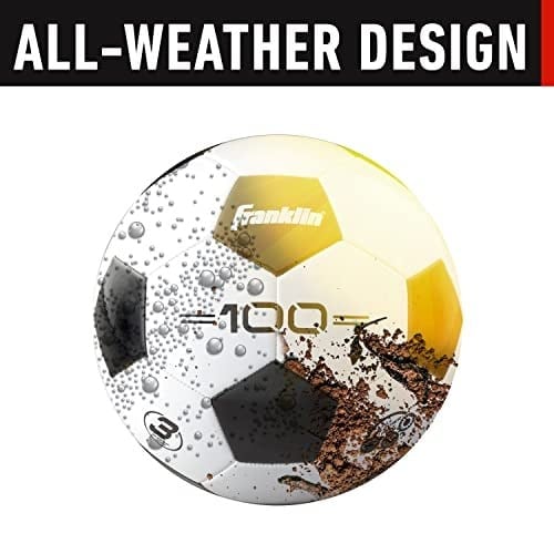 Franklin Sports Competition F-100 Soccer Ball - Available In Size 3, Size 4 and Size 5 - Youth and Adult Soccer Ball - Available As Individual Ball or Bulk (12) Deflated with Pump