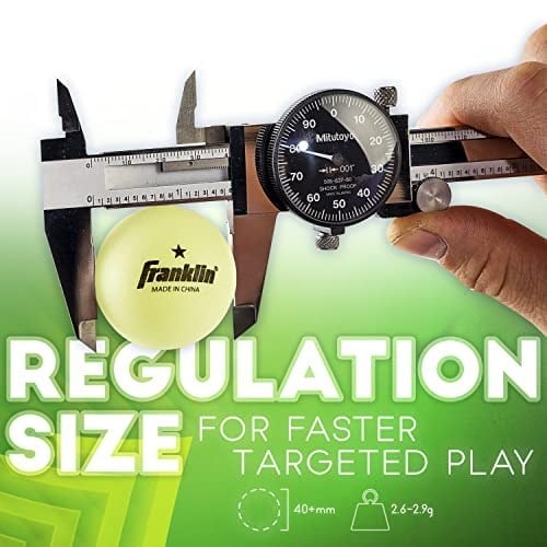 Franklin Sports Masa Tenisi Topları - Resmi Boyut ve Ağırlık 40 mm Masa Tenisi Topları - Tek Yıldızlı Profesyonel Toplar - Toplu Paketler ve Aile Setleri