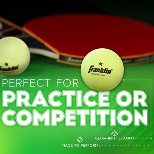 Franklin Sports Masa Tenisi Topları - Resmi Boyut ve Ağırlık 40 mm Masa Tenisi Topları - Tek Yıldızlı Profesyonel Toplar - Toplu Paketler ve Aile Setleri
