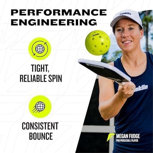 Franklin Sports Outdoor Pickleballs - X-40 Pickleball Balls - USA Pickleball (USAPA) Approved - Official US Open Ball