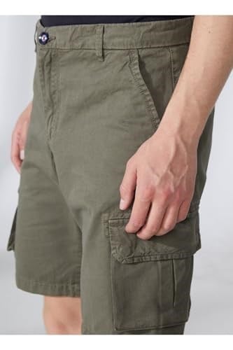 Fred Mello Normal Bel Slim Fit Bermuda Şort, 30, 5003031678, Haki, Erkek