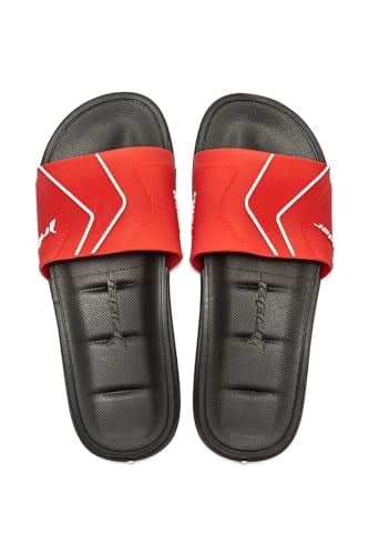 Free Slide Erkek Terlik Siyah- Kırmızı 39/46